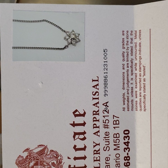 Genuine Diamond Necklace with Appraisal - Picture 5 of 5